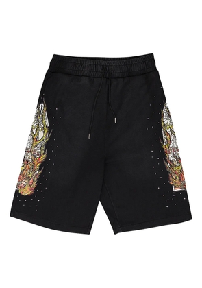 Who Decides War drawstring shorts - Black