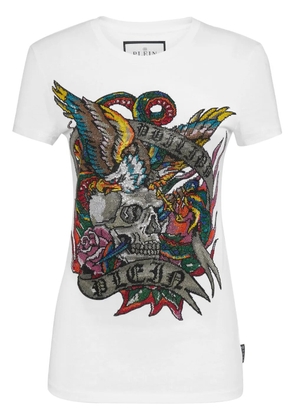 Philipp Plein tattoo-embellished T-shirt - White