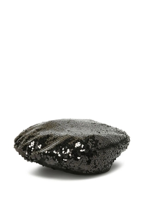 Eugen Dick sequined beret cap - Black