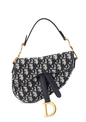 Christian Dior Pre-Owned Saddle Handbag Oblique Canvas Mini shoulder bag - Blue