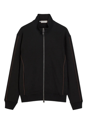 Canali pipe-detail zip-up sweatshirt - Black