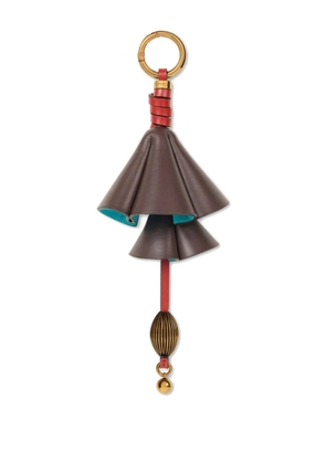 ETRO flower-motif leather charm - Brown