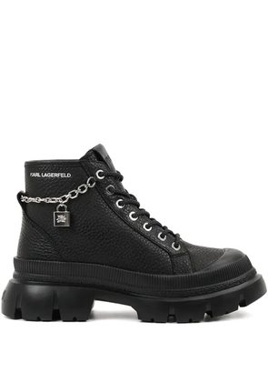 Karl Lagerfeld chain-embellished boots - Black