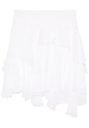 Alberta Ferretti chiffon mini skirt - White