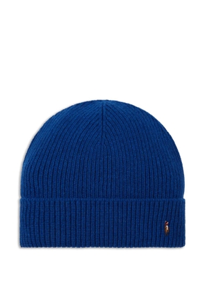 Polo Ralph Lauren signature-cuffed beanie hat - Blue