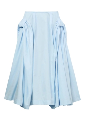Simone Rocha pleated panelled midi skirt - Blue