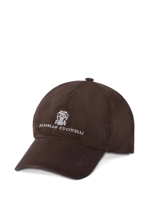 Brunello Cucinelli logo-embroidered baseball cap - Brown