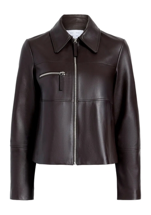 Proenza Schouler White Label Annabel zip-front leather jacket - Brown
