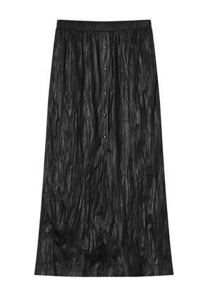 b+ab button-embellishment A-line maxi skirt - Black