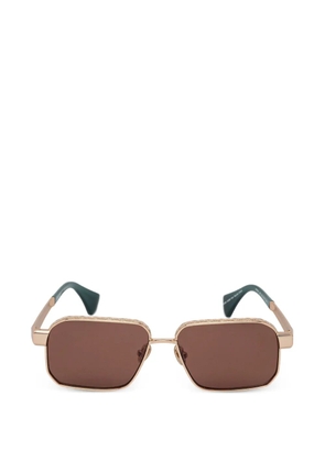 Vivienne Westwood engraved geometric sunglasses - Gold