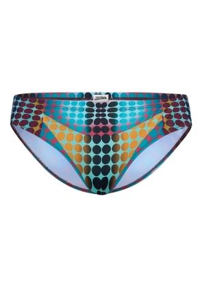 Jean Paul Gaultier dots-printed swim brief - Blue