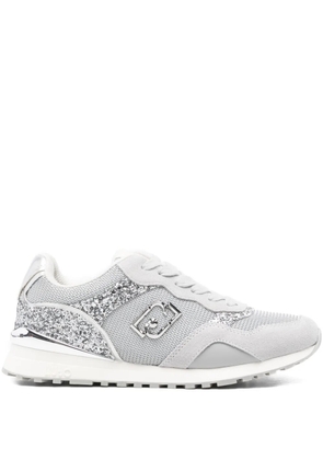 LIU JO glitter-panelled sneakers - Grey