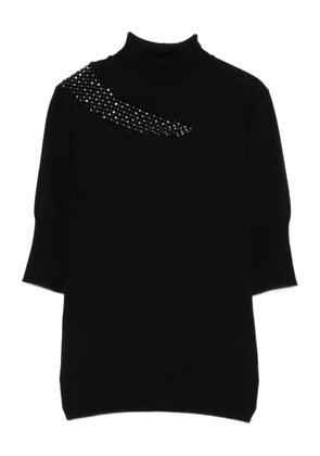 Genny high-neck top - Black
