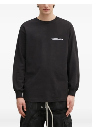 WACKO MARIA heart-print long-sleeve T-shirt - Black