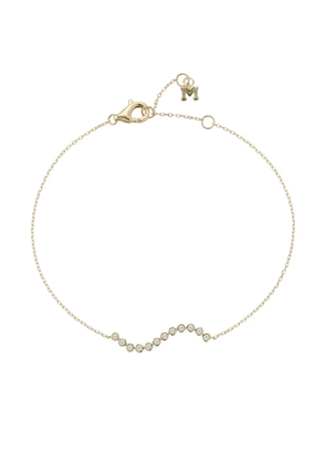 Mateo 14k yellow gold diamond bezel wave bracelet