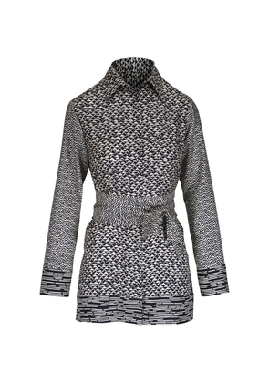 Kiton patterned long-sleeve blouse - White