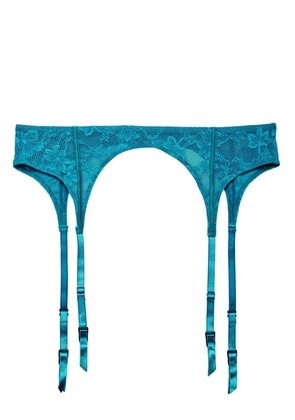Fleur Du Mal Le Stretch lace garter belt - Blue