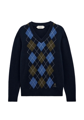 Pringle of Scotland V-neck argyle sweater - Blue