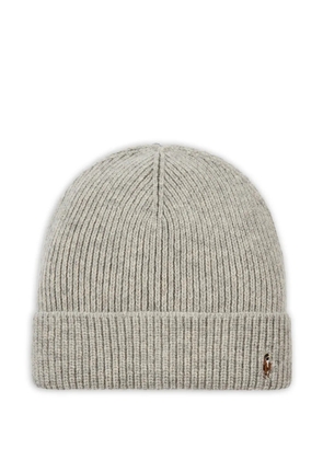 Polo Ralph Lauren signature-cuff beanie hat - Grey