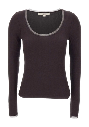 REMAIN mesh-trim T-shirt - Purple