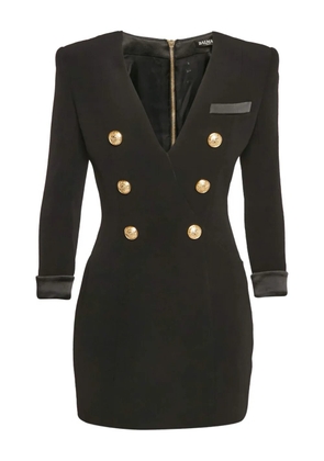 Balmain Pre-Owned crepe-texture mini dress - Black