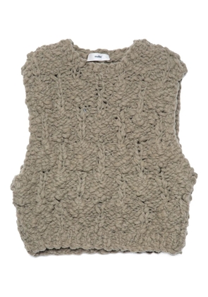 Muller Of Yoshiokubo Bumpy knit vest - Green