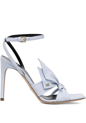 Elisabetta Franchi knotted bow-detail stiletto sandals - Blue