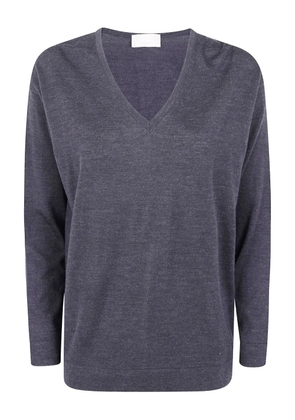 Drumohr V-neck wool sweater - Blue
