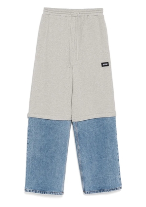 pushBUTTON shorts layered trousers - Grey