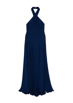 Elie Saab silk long dress - Blue