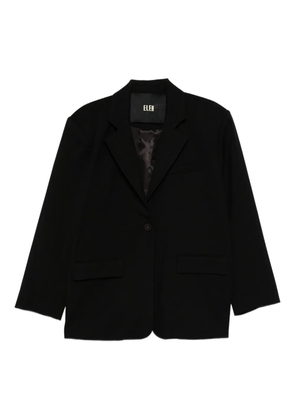Eleh single-breasted cotton jacket - Black