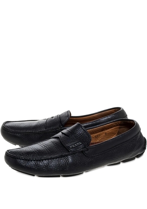 Prada Pre-Owned leather penny-keeper loafers - Black