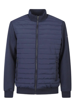 Michael Kors quilted-panel bomber jacket - Blue