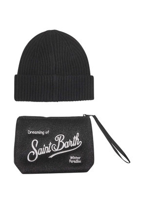 MC2 Saint Barth embroidered beanie pouch (set of two) - Black