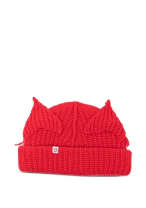 Charles Jeffrey Loverboy chunky-ears beanie hat - Red