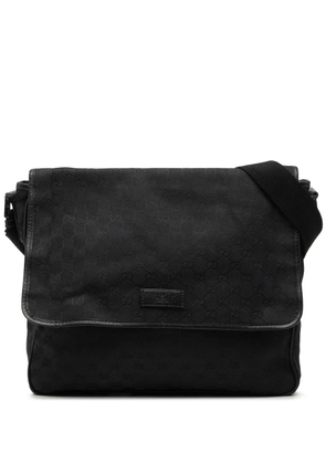 Gucci Pre-Owned 2000-2015 GG Canvas Flap Messenger Bag crossbody bag - Black