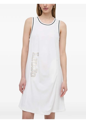 LIU JO logo trim dress - White