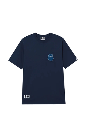 FINGERCROXX logo-patch T-shirt - Blue