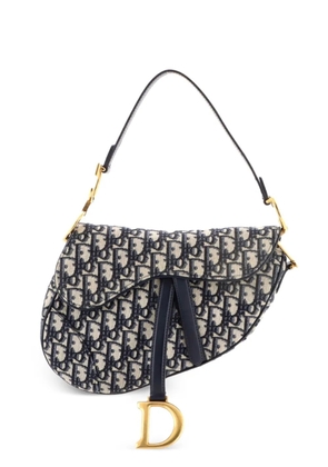 Christian Dior Pre-Owned Saddle Handbag Oblique Canvas Medium shoulder bag - Blue