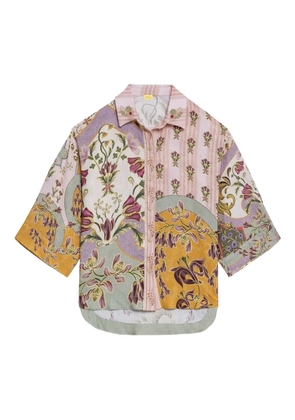 Agua Bendita Chrissy floral patchwork shirt - Pink