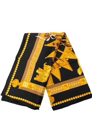 Hermès Pre-Owned 20th Century Cuillers D Afrique Silk Scarf 90 scarves - Black