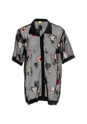 Agua Bendita Taffy fraphic-patches shirt - Black