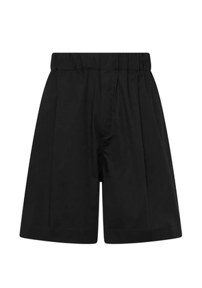 Laneus elasticated-waistband patch-pocket shorts - Black