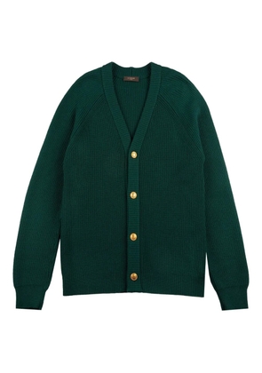 Zanone V-neck button cardigan - Green