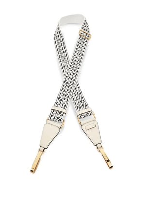 Fendi Pre-Owned Zucchino leather shoulder strap - White