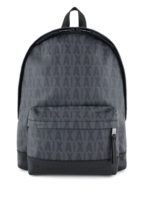 Armani Exchange patterned jacquard backpack - Grey
