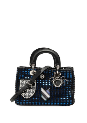 Christian Dior Pre-Owned 2016 Small Tweed Patch Diorissimo Tote satchel - Blue