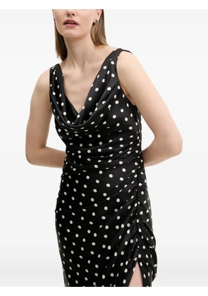 Abercrombie & Fitch polka-dot split midi dress - Black