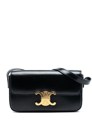 Celine Pre-Owned 2021 Shiny Calfskin Triomphe Claude shoulder bag - Black
