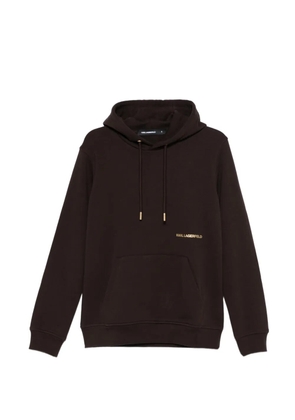 Karl Lagerfeld logo-print hoodie - Brown